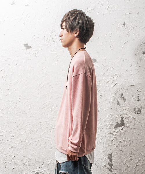 MinoriTY（マイノリティ）の「ニットトレーナー（スウェット・メンズ・ブラック/ベージュ/ネイビー/ブラウン/ピンク/ワイン・M/L）」の13枚目の写真