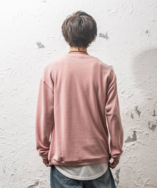 MinoriTY（マイノリティ）の「ニットトレーナー（スウェット・メンズ・ブラック/ベージュ/ネイビー/ブラウン/ピンク/ワイン・M/L）」の14枚目の写真