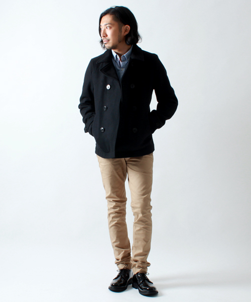 BEAMS（ビームス）の「□BEAMS / スキニー メルトン ピーコート（ピーコート・メンズ・ブラック/ブラウン系その他・SMALL/MEDIUM/LARGE）」の10枚目の写真