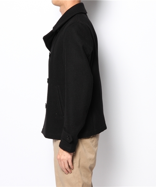 BEAMS（ビームス）の「□BEAMS / スキニー メルトン ピーコート（ピーコート・メンズ・ブラック/ブラウン系その他・SMALL/MEDIUM/LARGE）」の3枚目の写真