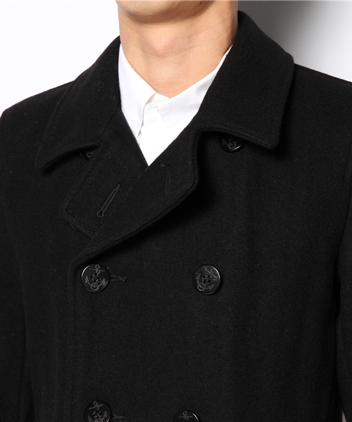 BEAMS（ビームス）の「□BEAMS / スキニー メルトン ピーコート（ピーコート・メンズ・ブラック/ブラウン系その他・SMALL/MEDIUM/LARGE）」の6枚目の写真