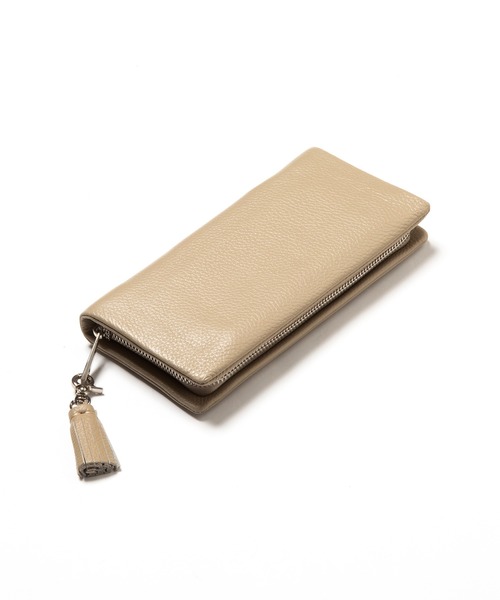 Beau're（ヴュレ）の「BEAURE ヴュレ カウレザー 長財布（財布・レディース・ブラック/グレー/モカ/ネイビー/イエロー/シルバー/ゴールド/ピンク/ブルー/シルバー系その他/ラベンダー/サックスブルー/グリーン/ホワイト/ダークパープル/スモークピンク/グレイッシュブルー/ペールイエロー/オレンジ系/ベージュ/ダークグリーン/ブラウン系その他/オリーブ/オレンジ/カーキブラウン・FREE）」の3枚目の写真