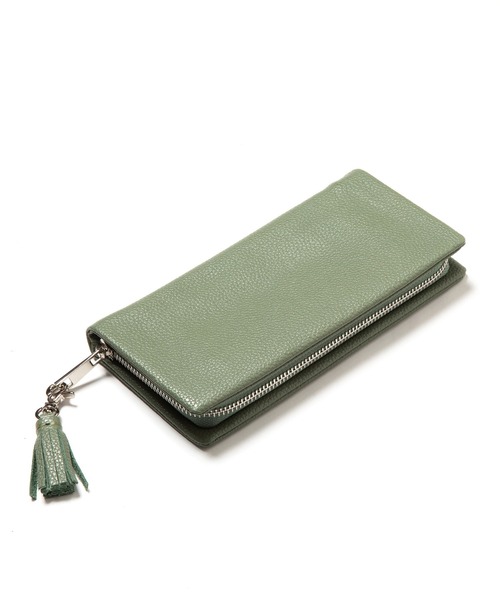 Beau're（ヴュレ）の「BEAURE ヴュレ カウレザー 長財布（財布・レディース・ブラック/グレー/モカ/ネイビー/イエロー/シルバー/ゴールド/ピンク/ブルー/シルバー系その他/ラベンダー/サックスブルー/グリーン/ホワイト/ダークパープル/スモークピンク/グレイッシュブルー/ペールイエロー/オレンジ系/ベージュ/ダークグリーン/ブラウン系その他/オリーブ/オレンジ/カーキブラウン・FREE）」の9枚目の写真