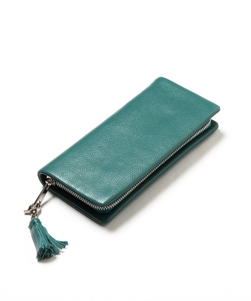 Beau're（ヴュレ）の「BEAURE ヴュレ カウレザー 長財布（財布・レディース・ブラック/グレー/モカ/ネイビー/イエロー/シルバー/ゴールド/ピンク/ブルー/シルバー系その他/ラベンダー/サックスブルー/グリーン/ホワイト/ダークパープル/スモークピンク/グレイッシュブルー/ペールイエロー/オレンジ系/ベージュ/ダークグリーン/ブラウン系その他/オリーブ/オレンジ/カーキブラウン・FREE）」の8枚目の写真