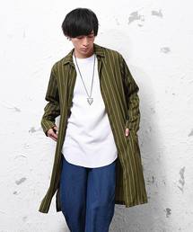 MinoriTY | ストラップイプ柄スーパーロングシャツ(シャツ/ブラウス)