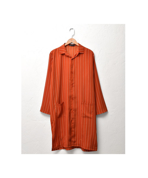 MinoriTY（マイノリティ）の「ストラップイプ柄スーパーロングシャツ（シャツ/ブラウス・メンズ・ブラック/ネイビー/カーキ/テラコッタ・M/L）」の12枚目の写真