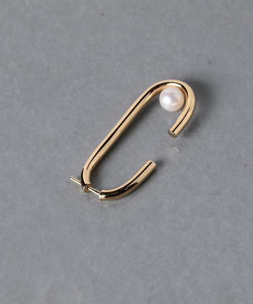 MARIA BLACK（マリアブラック）の「＜MARIA BLACK（マリア ブラック）＞OVAL WZ PL ピアス ■■■（ピアス（片耳用）・レディース・ゴールド・FREE）」の2枚目の写真