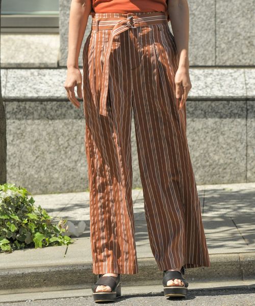 ドビーストライプワイドパンツ 1343 その他パンツ Lepsim レプシィム のファッション通販 Zozotown