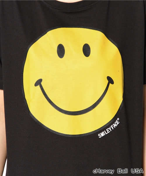 WEGO（ウィゴー）の「WEGO/smileyface　BIG半袖Tシャツ（Tシャツ/カットソー・レディース・オフホワイト/ブラック・FREE）」の10枚目の写真