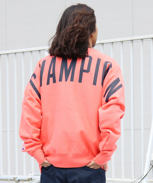 Champion（チャンピオン）の「Champion / チャンピオン GF70 RW CREW OVERSIZED（スウェット・メンズ・ホワイト/ブラック/グレー/ピンク・S/M/L）」の4枚目の写真