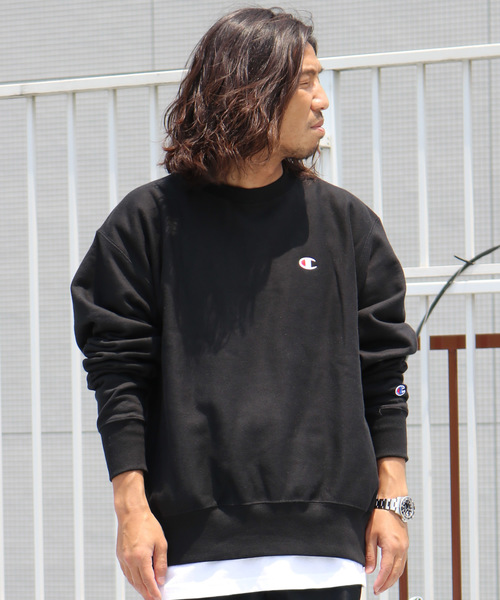 Champion（チャンピオン）の「Champion / チャンピオン GF70 RW CREW OVERSIZED（スウェット・メンズ・ホワイト/ブラック/グレー/ピンク・S/M/L）」の3枚目の写真