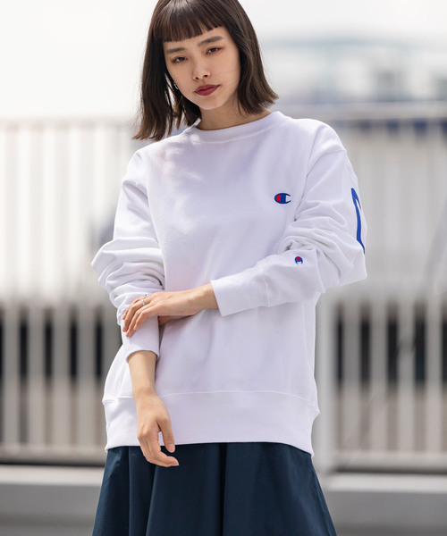 Champion（チャンピオン）の「Champion / チャンピオン GF70 RW CREW OVERSIZED（スウェット・メンズ・ホワイト/ブラック/グレー/ピンク・S/M/L）」の6枚目の写真