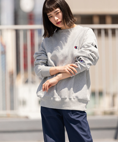 Champion（チャンピオン）の「Champion / チャンピオン GF70 RW CREW OVERSIZED（スウェット・メンズ・ホワイト/ブラック/グレー/ピンク・S/M/L）」の10枚目の写真