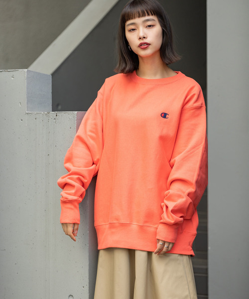 Champion（チャンピオン）の「Champion / チャンピオン GF70 RW CREW OVERSIZED（スウェット・メンズ・ホワイト/ブラック/グレー/ピンク・S/M/L）」の12枚目の写真