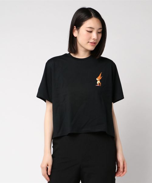 PUNYUS（プニュズ）の「ショート丈レゲエダンサーTシャツ（Tシャツ/カットソー・レディース・ライトパープル/ブラック/ホワイト・1/2/3/4）」の2枚目の写真