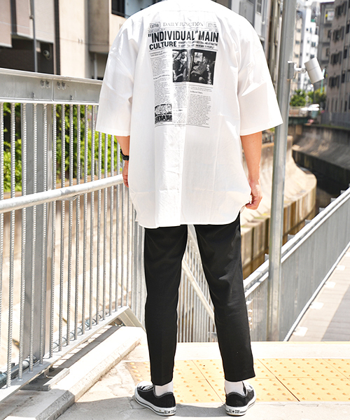 kutir(クティール)の「【ビッグシルエット】バックプリントシャツ(シャツ/ブラウス・メンズ・ホワイト/ブラック・MEDIUM/LARGE)」の20枚目の写真