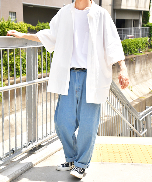 kutir(クティール)の「【ビッグシルエット】バックプリントシャツ(シャツ/ブラウス・メンズ・ホワイト/ブラック・MEDIUM/LARGE)」の17枚目の写真