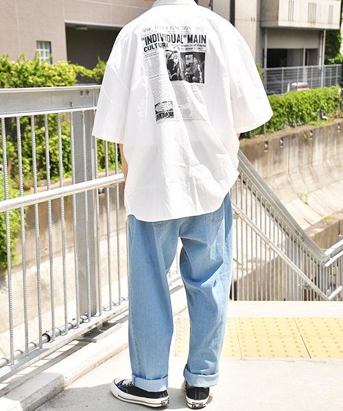kutir(クティール)の「【ビッグシルエット】バックプリントシャツ(シャツ/ブラウス・メンズ・ホワイト/ブラック・MEDIUM/LARGE)」の16枚目の写真