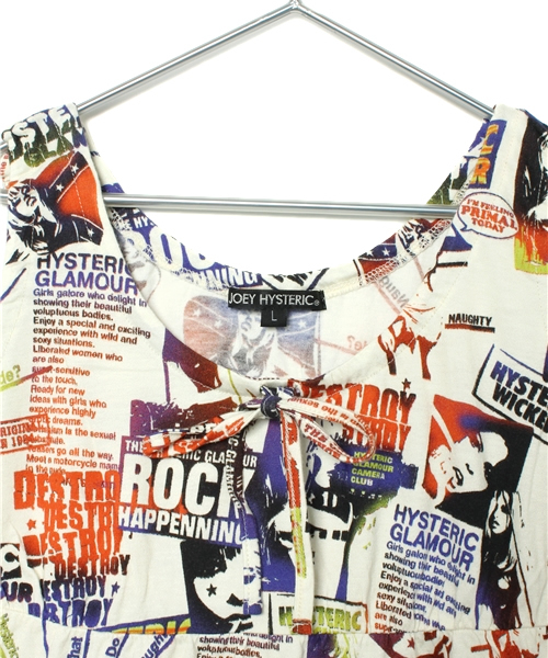 JOEY HYSTERIC（ジョーイヒステリック）の「PUNK PRESS総柄 OP（ワンピース・キッズ・マルチ・LARGE）」の3枚目の写真