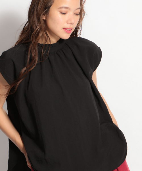 niko and...（ニコアンド）の「後ろリボンハイネックブラウス（シャツ/ブラウス・レディース・ブラック/ベージュ/オフホワイト・MEDIUM/LARGE）」の3枚目の写真