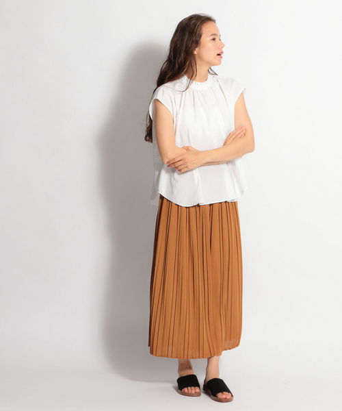 niko and...（ニコアンド）の「後ろリボンハイネックブラウス（シャツ/ブラウス・レディース・ブラック/ベージュ/オフホワイト・MEDIUM/LARGE）」の4枚目の写真