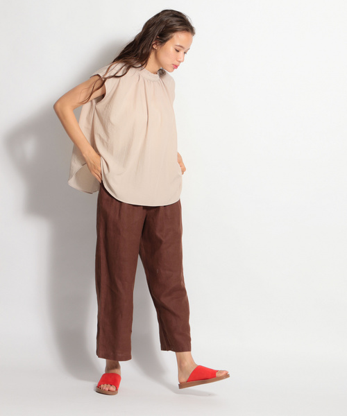 niko and...（ニコアンド）の「後ろリボンハイネックブラウス（シャツ/ブラウス・レディース・ブラック/ベージュ/オフホワイト・MEDIUM/LARGE）」の6枚目の写真