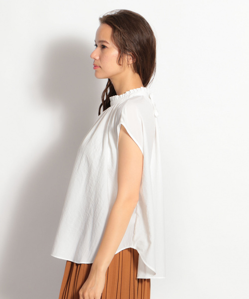 niko and...（ニコアンド）の「後ろリボンハイネックブラウス（シャツ/ブラウス・レディース・ブラック/ベージュ/オフホワイト・MEDIUM/LARGE）」の8枚目の写真