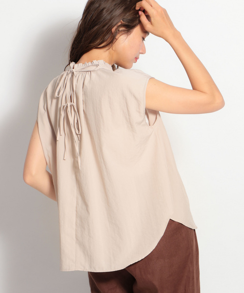 niko and...（ニコアンド）の「後ろリボンハイネックブラウス（シャツ/ブラウス・レディース・ブラック/ベージュ/オフホワイト・MEDIUM/LARGE）」の15枚目の写真