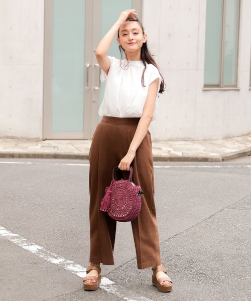 niko and...（ニコアンド）の「後ろリボンハイネックブラウス（シャツ/ブラウス・レディース・ブラック/ベージュ/オフホワイト・MEDIUM/LARGE）」の18枚目の写真