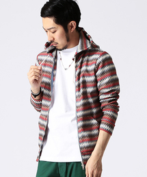 BEAMS | ○BEAMS / 総柄メッシュ ZIPパーカー(パーカー)