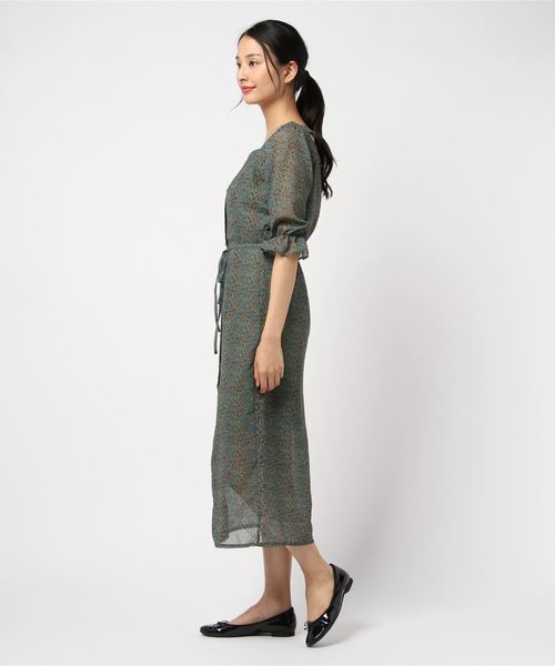 SPIRALGIRL(スパイラルガール)の「ラテフラワー2WAYガウンワンピース(ワンピース・レディース・グリーン系その他/オレンジ系その他・FREE)」の9枚目の写真