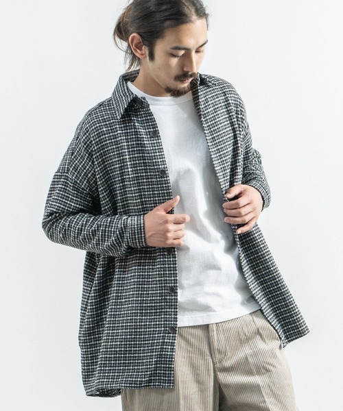 Rocky Monroe(ロッキーモンロー)の「ヘビーフランネルビッグシルエットシャツ(シャツ/ブラウス・メンズ・オレンジ/グリーン/ベージュ/グレー/ブラウン/ブラック・FREE)」の2枚目の写真
