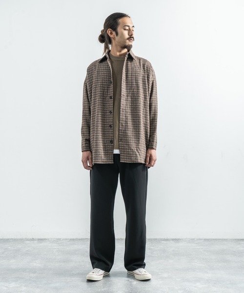 Rocky Monroe(ロッキーモンロー)の「ヘビーフランネルビッグシルエットシャツ(シャツ/ブラウス・メンズ・オレンジ/グリーン/ベージュ/グレー/ブラウン/ブラック・FREE)」の19枚目の写真
