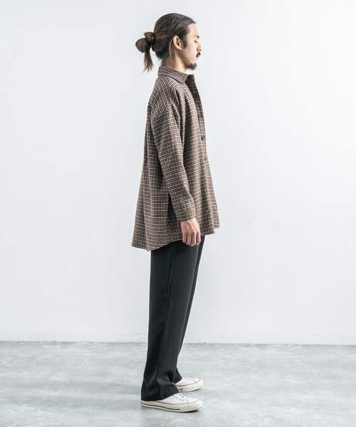 Rocky Monroe(ロッキーモンロー)の「ヘビーフランネルビッグシルエットシャツ(シャツ/ブラウス・メンズ・オレンジ/グリーン/ベージュ/グレー/ブラウン/ブラック・FREE)」の20枚目の写真