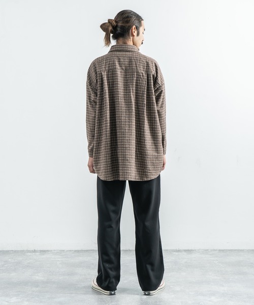 Rocky Monroe(ロッキーモンロー)の「ヘビーフランネルビッグシルエットシャツ(シャツ/ブラウス・メンズ・オレンジ/グリーン/ベージュ/グレー/ブラウン/ブラック・FREE)」の21枚目の写真