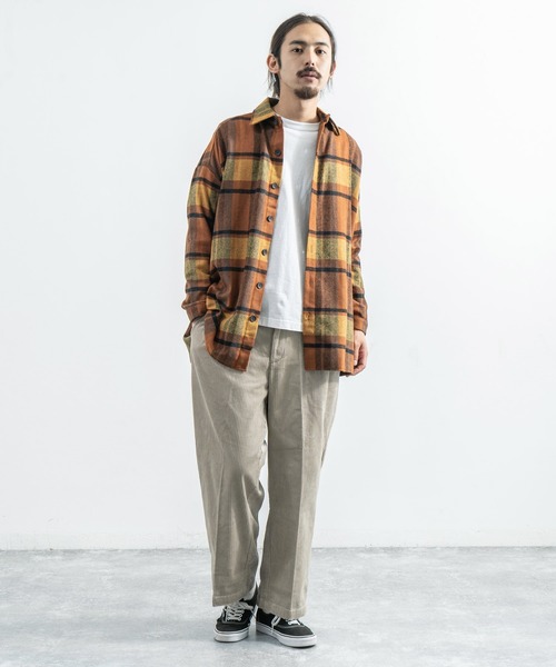 Rocky Monroe(ロッキーモンロー)の「ヘビーフランネルビッグシルエットシャツ(シャツ/ブラウス・メンズ・オレンジ/グリーン/ベージュ/グレー/ブラウン/ブラック・FREE)」の16枚目の写真