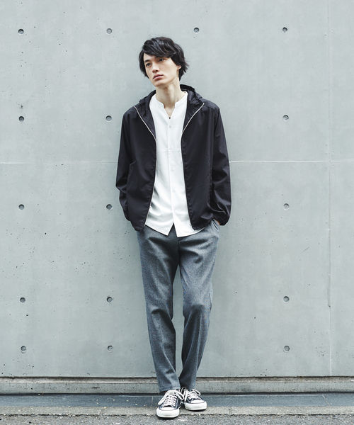 ABAHOUSE GRAY(アバハウスグレイ)の「【展開店舗限定】タイプライターフードブルゾン(ブルゾン・メンズ・ブラック/ネイビー/グレー・46/48/50)」の4枚目の写真
