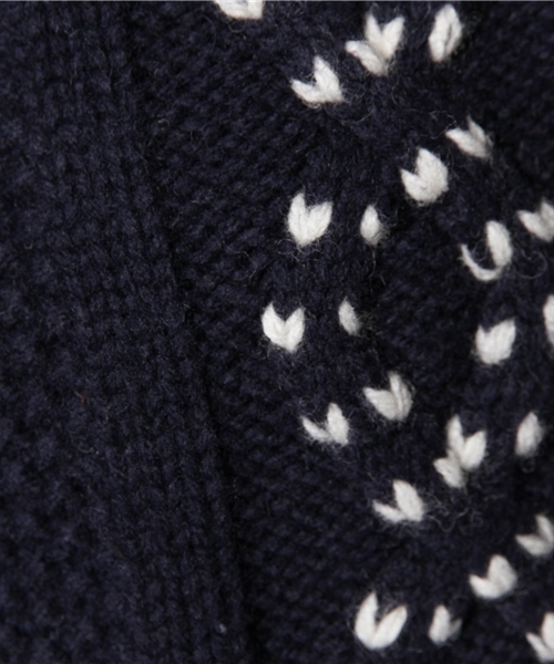 Ray BEAMS（レイビームス）の「YMC / クロップド ケーブルニット（ニット/セーター・レディース・ネイビー・ONE SIZE）」の7枚目の写真