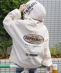 裏起毛オーバルロゴフーディ