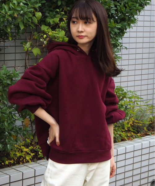 tiptop(ティップトップ)の「裏起毛オーバルロゴフーディ(パーカー・レディース・ブラック/エンジ/アイボリー/ダークグレー・FREE)」の21枚目の写真
