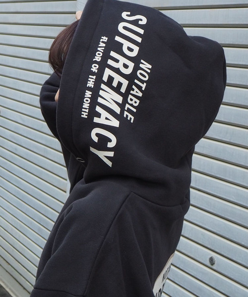 tiptop(ティップトップ)の「裏起毛オーバルロゴフーディ(パーカー・レディース・ブラック/エンジ/アイボリー/ダークグレー・FREE)」の12枚目の写真