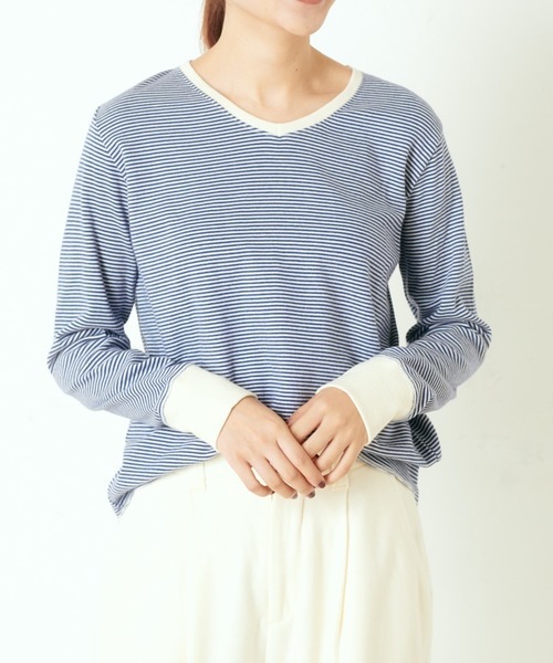 PUAL CE CIN（ピュアルセシン）の「スムースＶネックプルオーバー（Tシャツ/カットソー・レディース・ブラック/その他4/その他2/オートミール/その他1/その他3・FREE）」の21枚目の写真