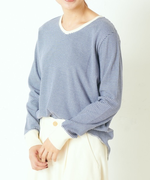 PUAL CE CIN（ピュアルセシン）の「スムースＶネックプルオーバー（Tシャツ/カットソー・レディース・ブラック/その他4/その他2/オートミール/その他1/その他3・FREE）」の19枚目の写真