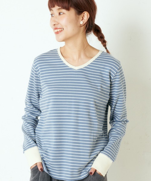 PUAL CE CIN（ピュアルセシン）の「スムースＶネックプルオーバー（Tシャツ/カットソー・レディース・ブラック/その他4/その他2/オートミール/その他1/その他3・FREE）」の16枚目の写真
