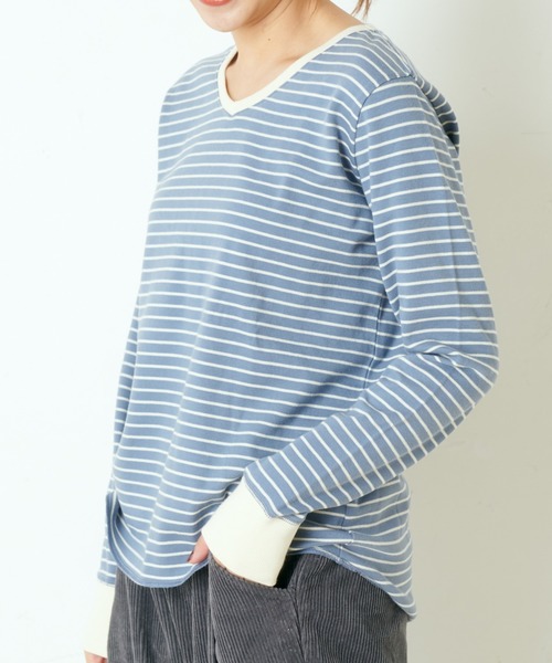 PUAL CE CIN（ピュアルセシン）の「スムースＶネックプルオーバー（Tシャツ/カットソー・レディース・ブラック/その他4/その他2/オートミール/その他1/その他3・FREE）」の15枚目の写真