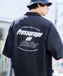 Mark Gonzales/マークゴンザレス 別注 リラックスドレープ レギュラーカラーシャツ クレリックシャツ 1/2 sleeve CPOシャツ