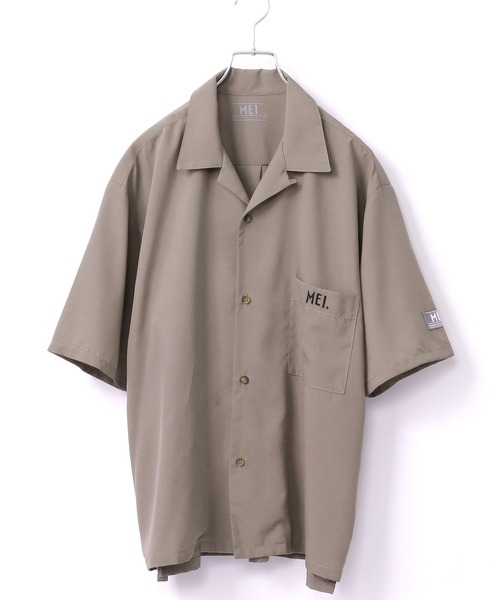 MEI（メイ）の「MEI/メイ MONO-MART別注 リラックスオープンカラー半袖シャツ（シャツ/ブラウス・メンズ・ライトグレー/ブラック/ベージュ/ネイビー・M/L）」の8枚目の写真
