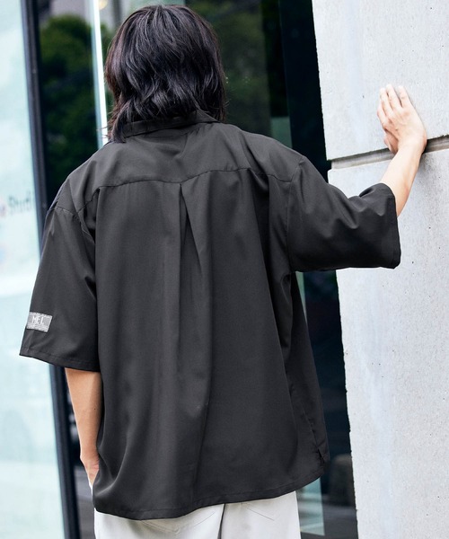MEI（メイ）の「MEI/メイ MONO-MART別注 リラックスオープンカラー半袖シャツ（シャツ/ブラウス・メンズ・ライトグレー/ブラック/ベージュ/ネイビー・M/L）」の11枚目の写真