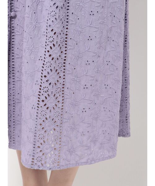 コットンカットワークボリュームスリーブワンピース MERCURYDUO（マーキュリーデュオ）の「コットンカットワークボリューム