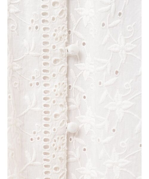 MERCURYDUO(マーキュリーデュオ)の「コットンカットワークボリュームスリーブワンピース(ワンピース・レディース・オフホワイト/ブラック/ラベンダー/ミント・FREE)」の12枚目の写真